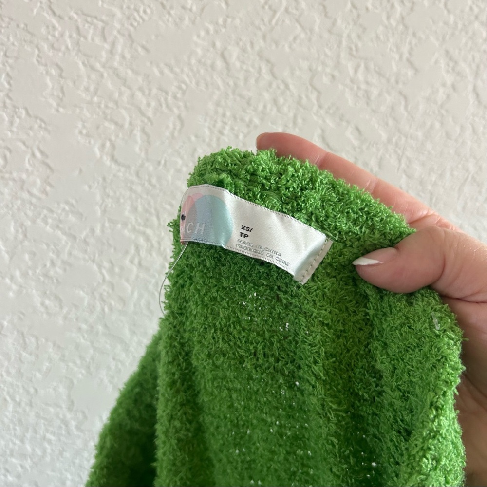 New Free People Beach Claire Terry Cloth Jumpsuit Green - Picture 4 of 5